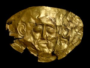Mycenaean art: golden funeral mask