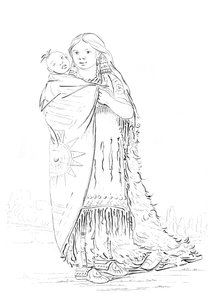 Native American Woman and Baby by Myers and Co