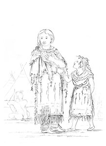 Native American Woman and Child, 1841 by Myers and Co