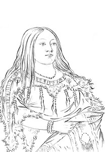 Portrait of a Native American woman, 1841 by Myers and Co
