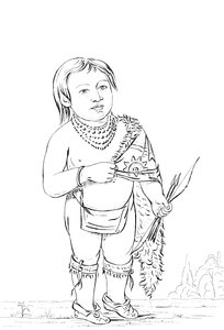 Six Year Old Native American Chief by Myers and Co