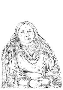The Twin, matron of the Riccaree tribe, 1841 by Myers and Co