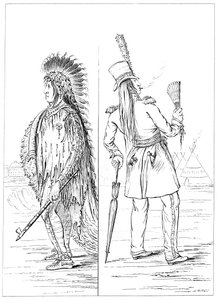 Wi-Jun-Jon in Native Costume and in Regimental Uniform