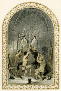 Bell ringers - illustration by Birket Foster