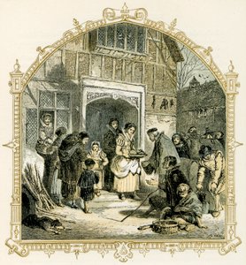 Elizabethan Christmas scene by Myles Birket Foster