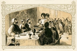 Medieval Christmas Feast by Myles Birket Foster