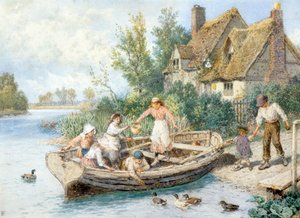 The Ferry by Myles Birket Foster