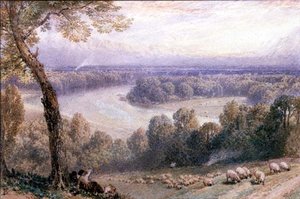 The Thames from Richmond Hill by Myles Birket Foster