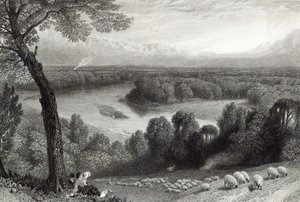 The Thames from Richmond Hill, engraved by J. Saddler, printed by Cassell, Petter and Galvin by Myles Birket Foster