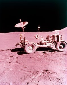 The first Lunar Roving Vehicle, Apollo 15