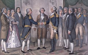 The First Meeting of General George Washington and the Marquis de La Fayette, Philadelphia, 3 August 1777, published in 1876 by N. and Ives J.M. (after) Currier