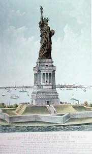 The Great Bartholdi Statue, Liberty Enlightening the World by Currier and Ives