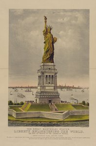 The Great Bartholdi Statue, Liberty Enlightening the World, The Gift of France to the American People, c.1885 by Currier and Ives