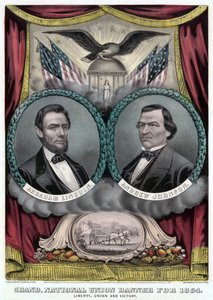 Grand National Union Banner for 1864 by Currier and Ives
