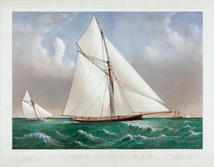 The Cutter Genesta by Currier and Ives