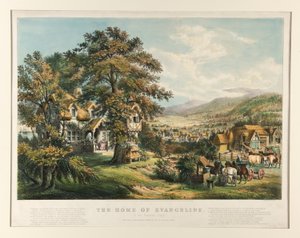 The Home of Evangeline by Currier and Ives