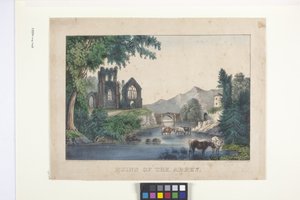 The Ruins of the Abbey by N. and Ives J.M. (1824 95) Currier