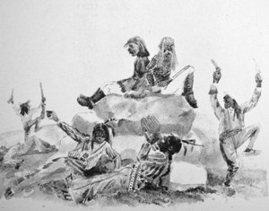 A Howling Swell - On the War Path (original drawing by Thomas Worth, from which the original print was made)