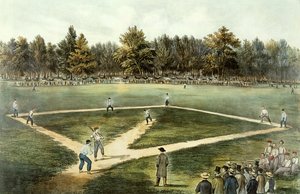 The American National Game of Baseball - Grand Match at Elysian Fields, Hoboken, NJ, 1866