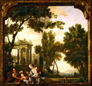The Five Senses - Touch by N. and Moucheron I. de Verkolje