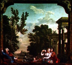 The Five Senses: Taste by N. and Moucheron I. de Verkolje