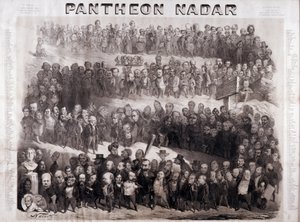 The Pantheon Nadar representing the great historical figures of the 19th century (intellectual and political personalities) by Nadar