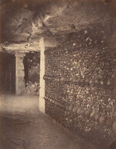 Catacombs, Paris, April 1862 by Nadar
