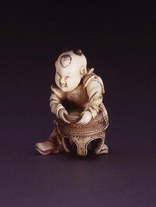 Netsuke, depicting a karako