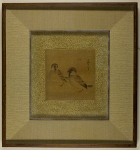 Two Sparrows by Nagasawa Rosetsu