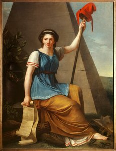 The Liberty. Allegory of Liberty as a woman with a Phrygian hat. Painting by Nanine Vallain by Nanine Vallain