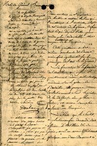 Note from General Bonaparte, 13 September 1795 by Napoleon Bonaparte I