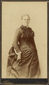 Unidentified Woman in Long Dress Standing by Napoleon Sarony