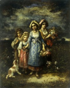 The Flower Gatherers by Narcisse Virgile Diaz de la Peña
