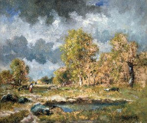 The Pond by Narcisse Virgile Diaz de la Peña