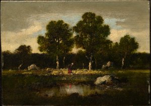Trees near Barbizon by Narcisse Virgile Diaz de la Peña