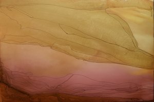 Serene Pink Gold Flow by Natalie Avondet