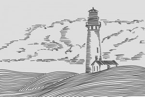Coastal Lighthouse Landscape by Natalie Bruns