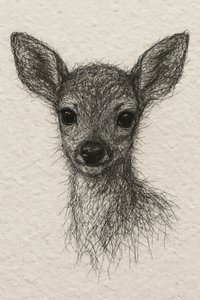 Gentle Fawn Portrait by Natalie Bruns