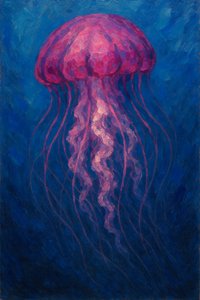 Glowing Pink Jellyfish