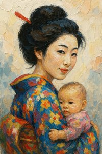 Japanese Mother and Child