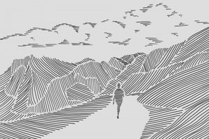 Minimalist Mountain Path by Natalie Bruns