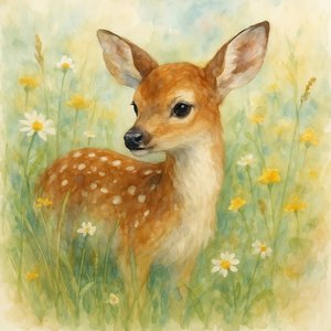 Spotted Fawn Meadow by Natalie Bruns