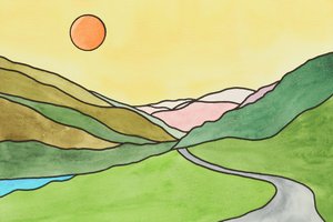 Sunlit Valley Road Journey