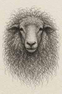 Textured Wool Sheep by Natalie Bruns