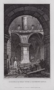 Interior of the Great Tower of Richmond Castle by Nathaniel (after) Whittock