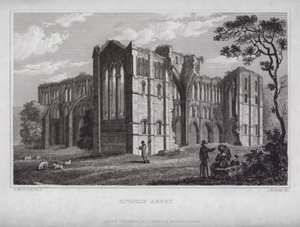 Rivaulx Abbey by Nathaniel (after) Whittock
