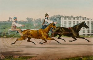 Flora Temple and Highland Maid by Nathaniel Currier