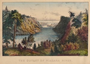 The Outlet of the Niagara River by Nathaniel Currier