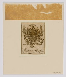 Theodore Atkinson Bookplate by Nathaniel Hurd