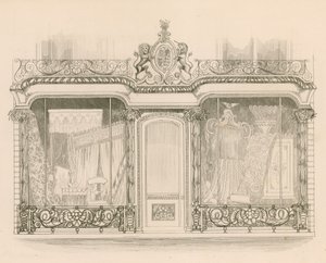 Shop Front for Messrs Saunders and Woodley, Upholsterers, Regent Street, London by Nathaniel Whittock
